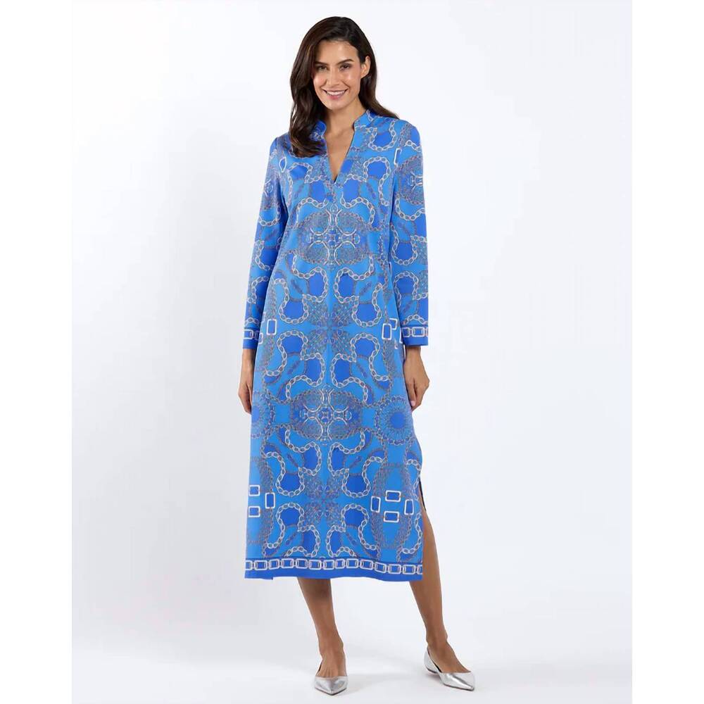 NEW JUDE CONNALLY minna dress in heritage chains peri/gold